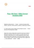 Psyc 354 Quiz 1 With Correct Answers 2025