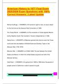 American History to 1877 Final Exam  2025&sol;2026 Exam Questions with 100&percnt;  Correct Answers &vert; Latest Update