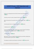 ASM275 Exam 1 2025 Questions and Answers