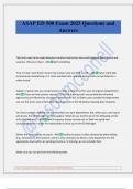 ASAP ED 500 Exam 2025 Questions and Answers