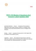 PSYC 510 Module 2 Questions And Answers Latest Updates 2025
