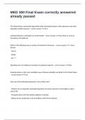MED 300 Final Exam correctly answered already passed
