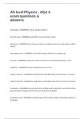 AS level Physics - AQA A exam questions & answers