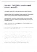PHC 4101 CHAPTER 4 questions and answers graded A&plus;