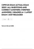 CIPP&sol;US EXAM ACTUAL EXAM 2025 &vert; ALL QUESTIONS AND CORRECT ANSWERS &lpar;VERIFIED ANSWERS&rpar; &vert; GRADED A&plus; &vert; LATEST EXAM &vert; JUST RELEASED