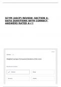 SCYM &lpar;ASCP&rpar; REVIEW&colon; SECTION 4&colon; DATA QUESTIONS WITH CORRECT ANSWERS RATED A&plus;&excl;&excl;