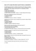 GKA CPC EXAM REVIEW QUESTIONS & ANSWERS