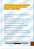 LCSW &lpar;ASWB Clinical Exam&rpar; 2025&sol;2026  Exam Questions with 100&percnt; Correct  Answers &vert; Latest Update 