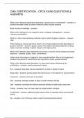 CMA CERTIFICATION - CPCA EXAM QUESTIONS & ANSWERS