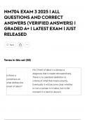 NM704 EXAM 3 2025 &vert; ALL QUESTIONS AND CORRECT ANSWERS &lpar;VERIFIED ANSWERS&rpar; &vert; GRADED A&plus; &vert; LATEST EXAM &vert; JUST RELEASED