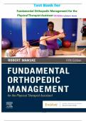 Test Bank for Fundamental Orthopedic Management for the Physical Therapist Assistant 5th Edition by Robert C&period; Manske isbn-9780323661713