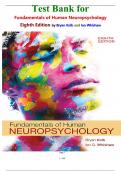 Test Bank for  Fundamentals of Human Neuropsychology Eighth Edition by Bryan Kolb and Ian Whishaw isbn-9781319247164