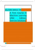 SOLUTIONS MANUAL FOR A FIRST COURSE IN MACHINE LEARNING &lpar;2ND EDITION&rpar; EXERCISE & SOLUTIONS BY SIMON ROGERS AND MARK GIROLAMI