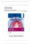 Test Bank - Egan's Fundamentals of Respiratory Care&comma; 12th edition &lpar;Kacmarek&comma; 2025&rpar;&comma; Chapter 1-58&semi; ALL CHAPTERS COVERED WITH COMPLETE COMPLETE SOLUTIONS AND RATIONALES&period;