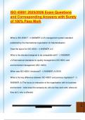ISO 45001 2025&sol;2026 Exam Questions  and Corresponding Answers with Surety  of 100&percnt; Pass Mark