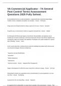 VA Commercial Applicator - 7A General Pest Control Terms Assessement Questions 2025 Fully Solved&period;