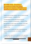 ISO 45001 EXAM PACKAGE DEAL QUESTIONS AND VERIFIED DETAILED ANSWERS &vert; 100&percnt; GUARANTEED PASS &vert; ALREADY GRADED A&plus;