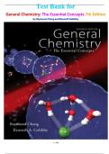 Test Bank for General Chemistry&colon; The Essential Concepts 7th Edition by Raymond Chang and Kenneth Goldsby isbn-9780073402758