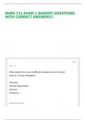 NURS 711 EXAM 1 KAHOOT QUESTIONS WITH CORRECT ANSWERS&excl;&excl;