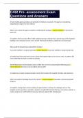 C432 Pre- assessment Exam Questions and Answers&period;