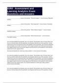 D293 - Assessment and Learning Analytics Exam Questions and Answers