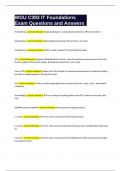 WGU C393 IT Foundations Exam Questions and Answers