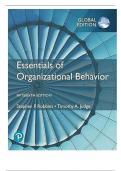 Test Bank For Essentials of Organizational Behavior&comma; 15th Edition By Robbins&comma;Judge All Chapters Fully Covered Complete Guide A&plus; ISBN&colon;9781292406664 &vert;&vert;LATEST VERSION&vert;&vert;&period;