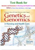Test Bank for  Genetics and Genomics in Nursing and Health Care 2nd Edition by Theresa A&period; Beery&comma; Linda Workman  and Julia A&period; Eggert isbn-9780803660830