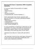 Nursing 623 Exam 1 Questions With Complete Solutions