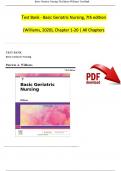 Test Bank for Basic Geriatric Nursing 7th Edition by Patricia A&period; Williams&period; Complete Guide Chapter     1-20