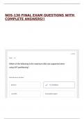 NOS-130 FINAL EXAM QUESTIONS WITH COMPLETE ANSWERS&excl;&excl;