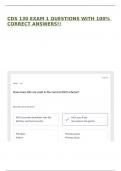 CDS 130 EXAM 1 QUESTIONS WITH 100&percnt; CORRECT ANSWERS&excl;&excl;