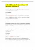 NUR 622 Genetics Module 2 Exam with Questions and Answers