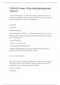 NUR 622 Exam 1 Prep with Questions and Answers
