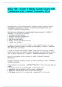 MBA 706 EXAM BUNDLE WITH COMPLETE SOLUTIONS