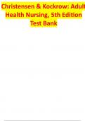 Christensen and Kockrow Adult Health Nursing 5th Edition Test Bank Chapter 1-17