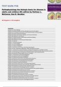 Pathophysiology: The Biologic Basis for Disease in Adults and Children, 8th Edition – Complete Test Bank (Chapters 1–50) | Kathryn L. McCance & Sue E. Huether