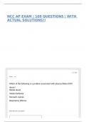 NCC AP EXAM &vert; 109 QUESTIONS &vert; WITH ACTUAL SOLUTIONS&excl;&excl;