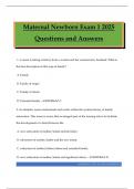 Maternal Newborn Exam 1 2025 Questions and Answers