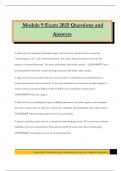 Module 9 Exam 2025 Questions and Answers