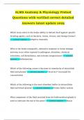 Anatomy & Physiology Revised Exams latest updated versions
