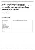 Objective Assessment Prep Guide & Terminologies Combo &colon; WGU C215 Operations Management QUESTIONS WITH VERIFIED ANSWERS A&plus; 2025 EXAM