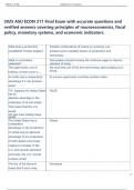   2025 ASU ECON 211 Final Exam with accurate questions and  verified answers covering principles of macroeconomics&comma; fiscal  policy&comma; monetary systems&comma; and economic indicators&period; 