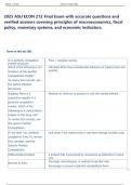 ASU ECON 212 Final Exam with accurate questions and  verified answers covering principles of macroeconomics&comma; fiscal  policy&comma; monetary systems&comma; and economic indicators&period;