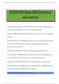 NASM PES Exam 2025 Questions and Answers