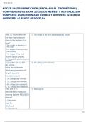 NCCER INSTRUMENTATION &lpar;MECHANICAL ENGINEERING&rpar;  COMPREHENSIVE EXAM 2025&sol;2026 NEWEST&excl;&excl; ACTUAL EXAM  COMPLETE QUESTIONS AND CORRECT ANSWERS &lpar;VERIFIED  ANSWERS&rpar; ALREADY GRADED A&plus;&period; 