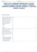 NURS 275 Exam 2 &lpar;EMERGENCY MEDICINE&rpar; 2025 &vert; ACTUAL  COMPLETE QUESTIONS AND CORRECT ANSWERS  &lpar;VERIFIED ANSWERS&rpar; ALREADY GRADED A&plus; &vert; 2025-2026  NEWEST VERSION  