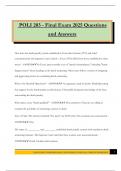 POLI 203 - Final Exam 2025 Questions and Answers