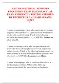 VATI RN MATERNAL NEWBORN  PROCTORED EXAM 2025&sol;2026 ACTUAL  EXAM CURRENTLY TESTING VERIFIED  BY EXPERT FOR A&plus; GRADE &sol;&sol;BRAND  NEW&excl;&excl;