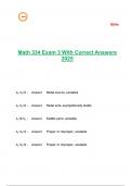 Math 334 Exam 3 With Correct Answers 2025